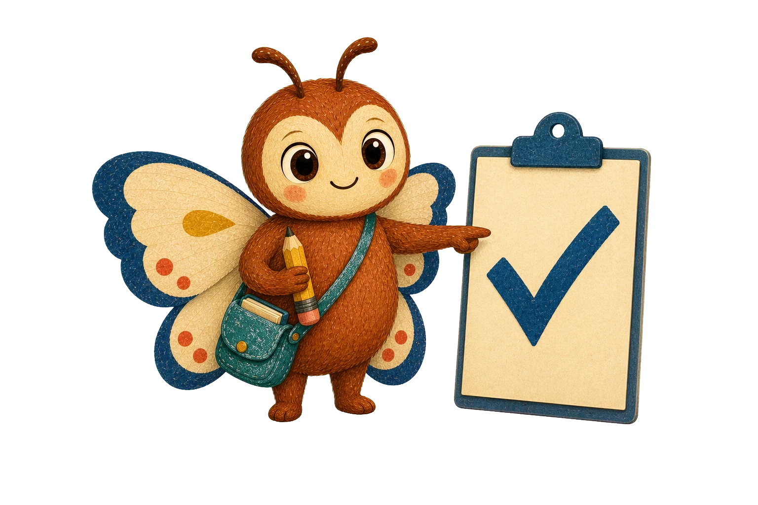 Pip reviewing a children's book production checklist